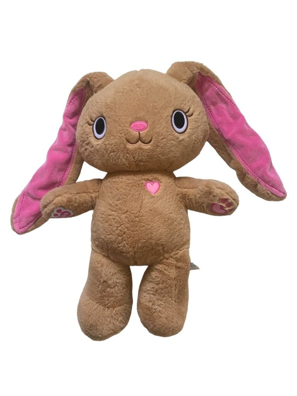 Build A Bear Kabu Pawlette Brown Bunny 2018 Pink Heart 17" Plush Stuffed Animal